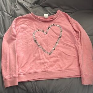 Gymboree Pink and Silver Embellished Sweatshirt